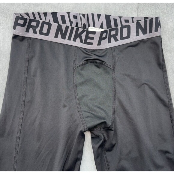 Nike Pro Combat Dri-Fit Black Bottoms Boys XL Compression Workout BV3516-010 - Picture 3 of 14